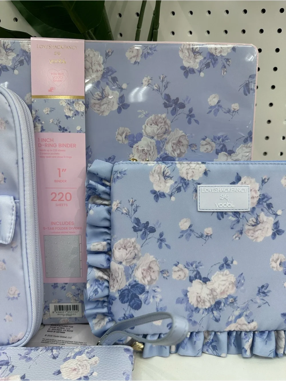 LoveShackFancy Blue Floral Office/College/School Stationery - Accessory Gift Set